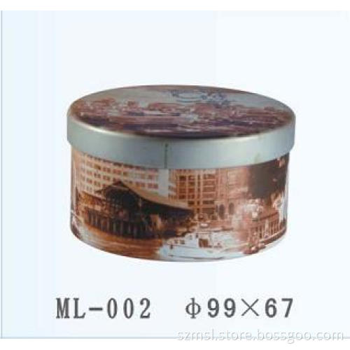 round tin box for gift